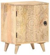 vidaXL Mesa cabeceira esculpida 40x30x50 cm madeira mangueira maciça