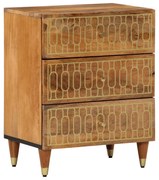 vidaXL Mesa de cabeceira 50x33x62 cm madeira de mangueira maciça