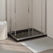 vidaXL Base de chuveiro retangular 70x90 cm ABS preto