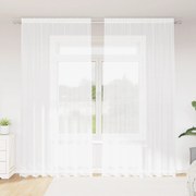 vidaXL Cortina de Renda com cortinas Floral Branco 200 x 280 cm Poliéster