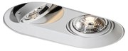 Foco embutido redondo branco GU10 70mm 2-luzes - Hubs Moderno