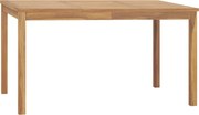 vidaXL Mesa de jantar p/ jardim 140x80x77 madeira de teca maciça
