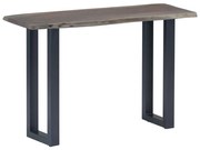 vidaXL Mesa consola 115x35x76 cm acácia maciça e ferro cinzento