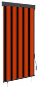 vidaXL Estore de rolo para exterior 100x250 cm laranja e castanho
