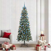 vidaXL Árvore de Natal Artificial Verde 210 cm PVC, Plástico e Aço