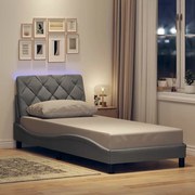 vidaXL Estrutura de cama com LED sem colchão 80x200 cm tecido