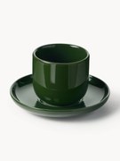 Chávenas de café expresso em porcelana com pires Nessa, conjunto de 4