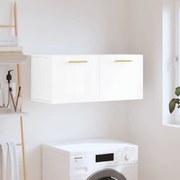 vidaXL Armário de parede 80x36,5x35 cm deriv. madeira branco brilhante