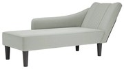 vidaXL Chaise-longue com apoio de braço direito veludo cinzento claro
