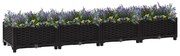 vidaXL Canteiro elevado 160x40x23 cm polipropileno