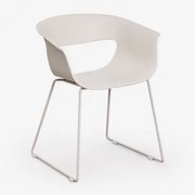 Cadeira De Jantar Em Polipropileno E Aço Alanys Branco Pedra - Sklum