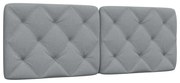 vidaXL Almofadão de cabeceira 120 cm tecido cinzento-claro
