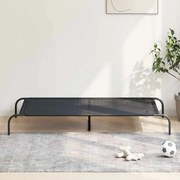 Cama para cães elevada 150x90x20 cm Textilene e aço preto