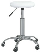 vidaXL Cadeira de jantar couro artificial branco