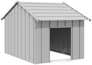 Casota para cães com telhado 83x130x85 cm aço galvanizado