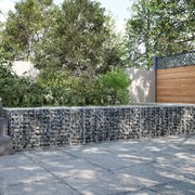 vidaXL Cesto gabião com cobertura 300x50x50 cm ferro galvanizado