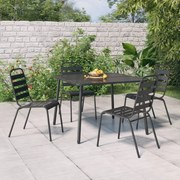 vidaXL Mesa de jardim 100x100x71 cm aço antracite