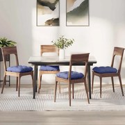 vidaXL Almofadas de Assento 4 pcs Azul Jeans 40 x 40 x 12 cm tecido