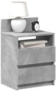 vidaXL Mesas de cabeceira 2pcs c/ 2gavetas 40x33x60cm cinzento cimento