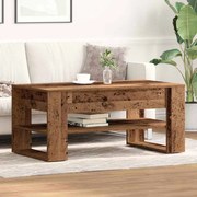 Mesa de Centro vidaXL em Madeira Velha 102x55x45 cm de Madeira de Engenharia