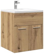 vidaXL Móvel para lavatório derivados de madeira carvalho artisiano