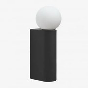 Aplique De Parede Com Bola De Cristal Para Exterior Em Alumínio Irvine Preto - Sklum