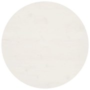 Tampo de mesa pinho maciço Ø80x2,5 cm branco