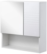 Kleankin Armário Casa de Banho com Espelho Móvel Auxiliar Montado na P