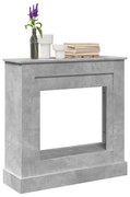vidaXL Cornija lareira 90x30x90 cm derivados madeira cinza cimento