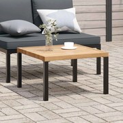 VidaXL Mesa de centro para jardim 65x65x40 cm alumínio preto