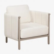Poltrona De Jardim Em Bouclé E Alumínio Boleni Bouclé Branco Gardenia - Sklum