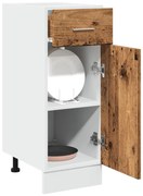 vidaXL Armário inferior c/ gavetas “Lyon” madeira velha