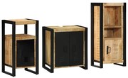 vidaXL Conjunto de Móveis para Banheiro 3 pcs Madeira de manga maciça