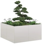 vidaXL Plantador 80x80x40 cm Aço Inoxidável