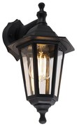Candeeiro de parede inteligente para exterior preto IP44 incl. WiFi ST64 - New Haven