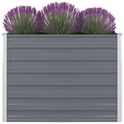 vidaXL Canteiro jardim elevado 100x100x77cm aço galvanizado cinzento