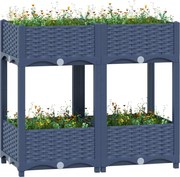 vidaXL Canteiro elevado 80x40x71 cm polipropileno