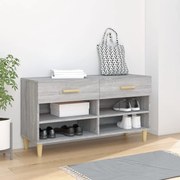 vidaXL Sapateira 102x35x55 cm derivados de madeira sonoma cinza