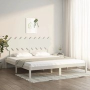 vidaXL Estrutura de cama super king 180x200 cm madeira maciça branco
