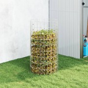 vidaXL Compostor de jardim Ø50x100 cm aço galvanizado