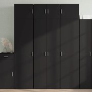 vidaXL Armário de arrumação 70x42,5x225 cm derivados de madeira preto