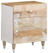 vidaXL Mesa de cabeceira 50x33x60 cm madeira de mangueira maciça