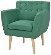 vidaXL Poltrona em tecido verde