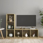 vidaXL Móveis de TV 2 pcs derivados de madeira carvalho sonoma