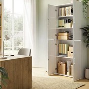 Armario multiusos 80 x 40 x 180 cm (L x P x A),, de aglomerado Branco