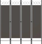 vidaXL Divisória de quarto com 4 painéis 160x180 cm antracite
