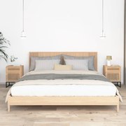 vidaXL Mesas de cabeceira 2 pcs 40x30x55,5 cm derivados madeira/ferro