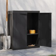vidaXL Móvel de arrumação para exterior 65x37x85 PP preto