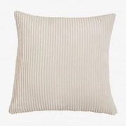 Almofada Quadrada 50x50 Cm Estofada Bruna Bombazina Crema Linho - Sklum