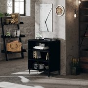 vidaXL Aparador 57x35x70 cm contraplacado preto